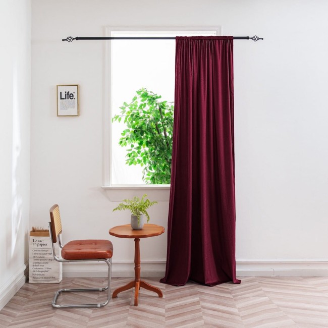 Przejdź do produktu Zasłona welur 137x250 na taśmie żabki bordo 09