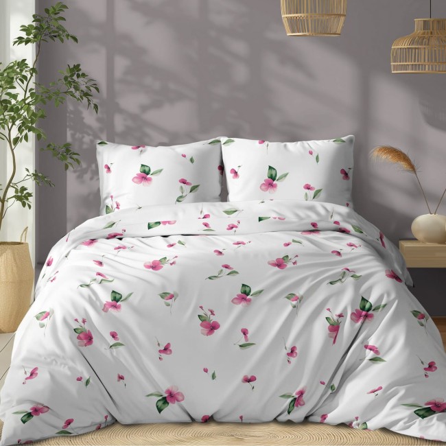 Przejdź do produktu Pościel bawełniana 160x200 Różowa Akwarela 5769A