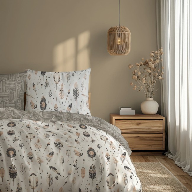 Przejdź do produktu Pościel satynowa bawełna 160x200 Pióra Spokoju BOHO 007