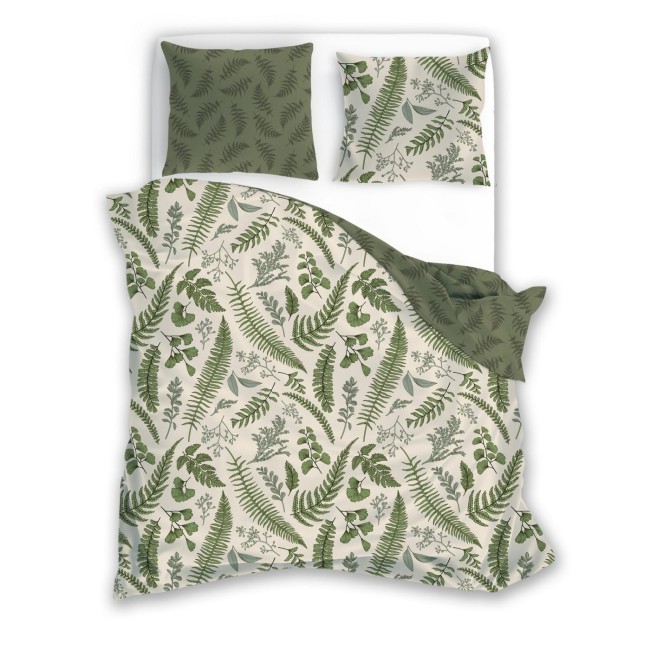 Przejdź do produktu Pościel satynowa bawełna 200x220 Leśna Zieleń BOHO 008