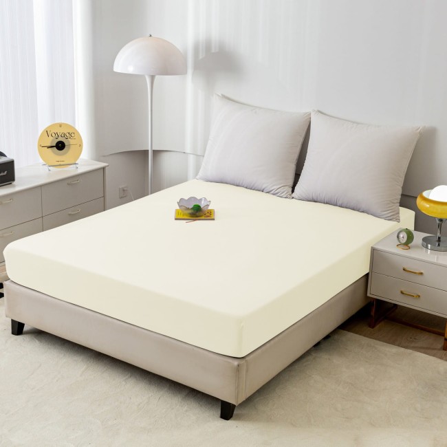 Przejdź do produktu Prześcieradło z gumką 160x200 Ecru bawełna 100% 04
