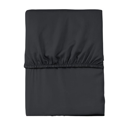 Prześcieradło z gumką 120x200 mikrofibra satynowa czarne