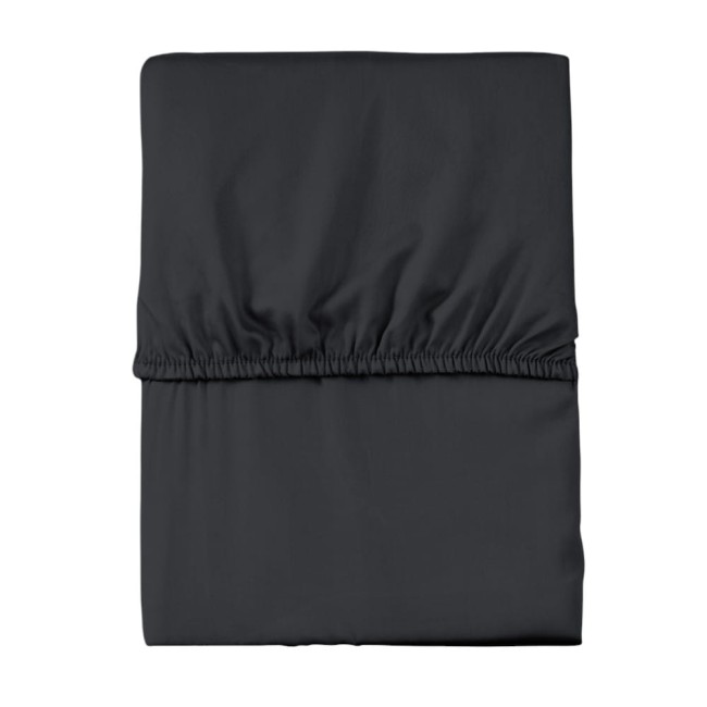 Przejdź do produktu Prześcieradło z gumką 120x200 mikrofibra satynowa czarne