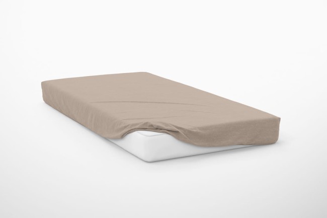 Przejdź do produktu Prześcieradło z gumką 180x200 mikrofibra satynowa taupe