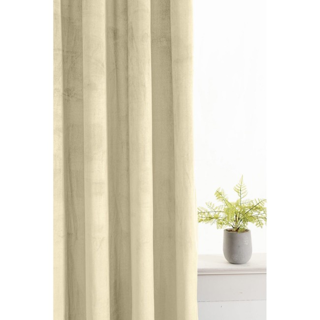 Przejdź do produktu Zasłona 140x250 na taśmie żabki welurowa off-white