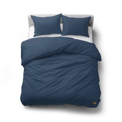 Pościel bawełniana 200x220 DENIM z ozdobnymi guzikami PURE ECO LINE