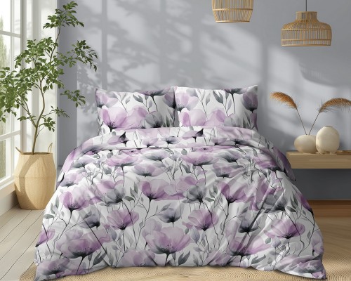 Pościel bawełniana 200x220 Akwarelowe Kwiaty 5762A