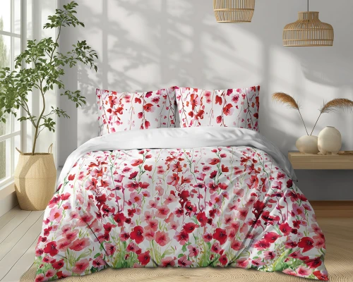 Pościel bawełniana 200x220 Romantyczna Łąka 5759B