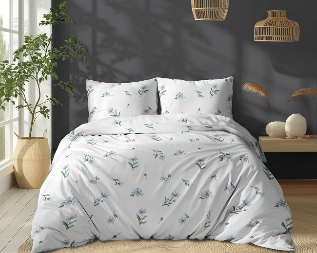 Przejdź do produktu Pościel bawełniana 200x220 Delikatna Stokrotka 5757B