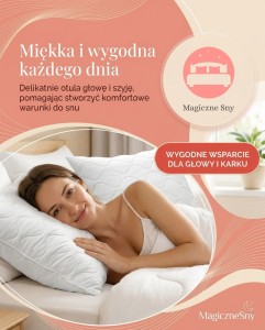 Poduszka 70x80 z zamkiem cechy
