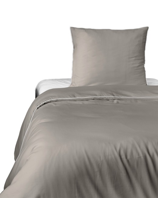Przejdź do produktu Pościel 140x200 bawełniana z Makosatyny Pure beżowa
