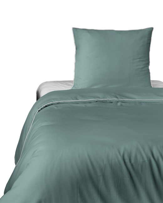 Przejdź do produktu Pościel 140x200 bawełniana z Makosatyny Pure miętowa