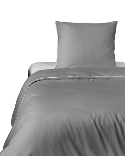 Pościel 140x200 bawełniana z Makosatyny Pure jasnoszara