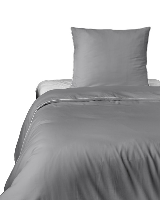 Przejdź do produktu Pościel 140x200 bawełniana z Makosatyny Pure jasnoszara