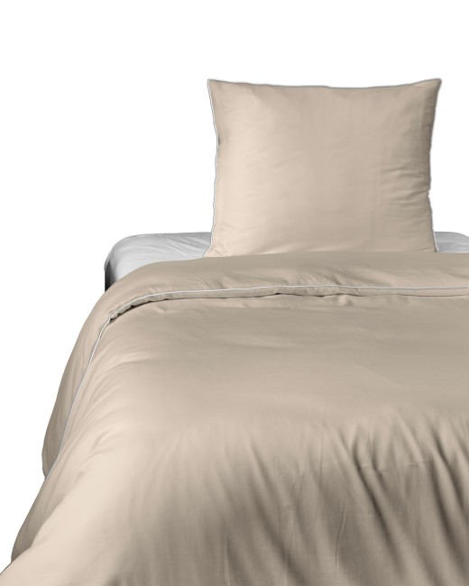Przejdź do produktu Pościel 140x200 bawełniana z Makosatyny Pure TAUPE