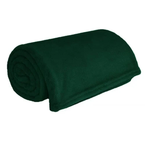 Koc 200x220 pluszowy z mikrofibry zielony 