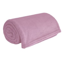 Koc 200x220 pluszowy z mikrofibry różowy