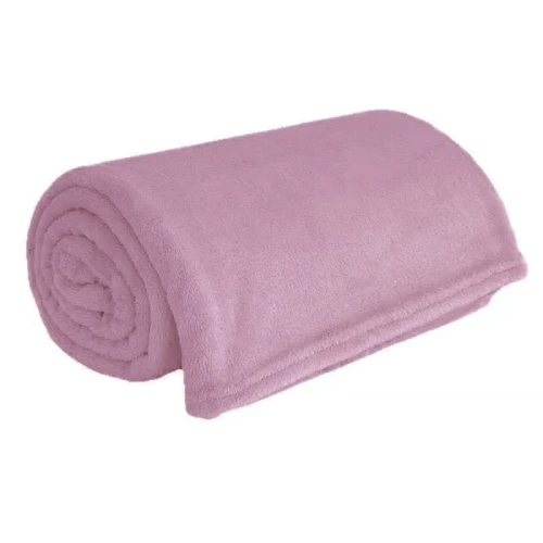 Koc 200x220 pluszowy z mikrofibry różowy