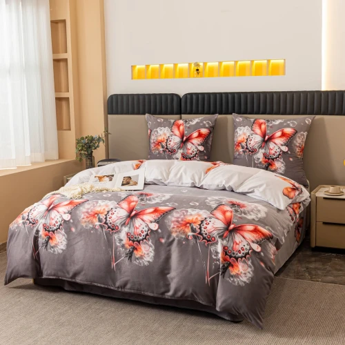 Pościel 160x200 motyle komplet 3cz AML 3368