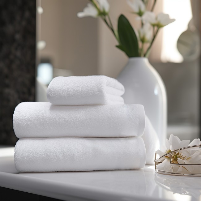 Przejdź do produktu Ręcznik hotelowy 50x100 bawełniany 500g biały LIBRA
