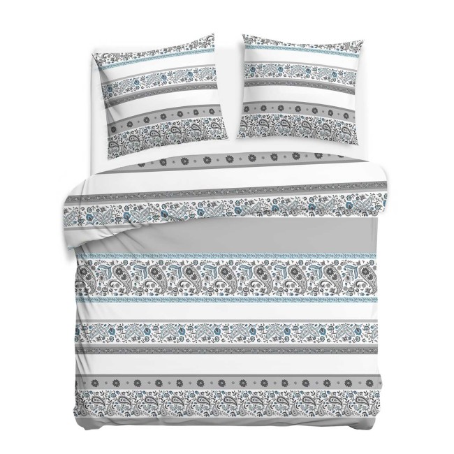 Przejdź do produktu Pościel bawełniana 180x200 biała z ornamentem COTTONLOVE