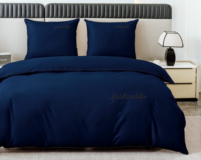 Przejdź do produktu Pościel Bawełniana 160x200 Granatowa Fashionlife 3411