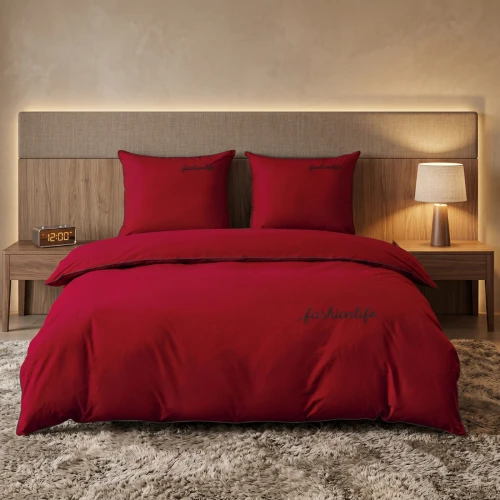 Pościel Bawełniana 200x220 Bordowa Fashionlife 3415