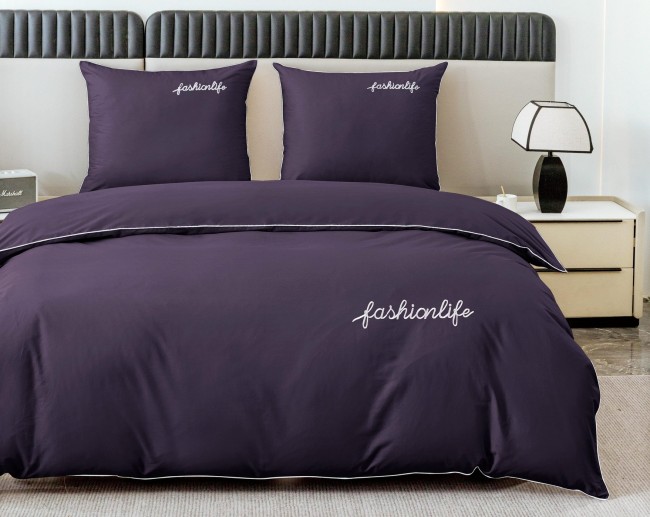 Przejdź do produktu Pościel Bawełniana 200x220 Śliwkowa Fashionlife 3417