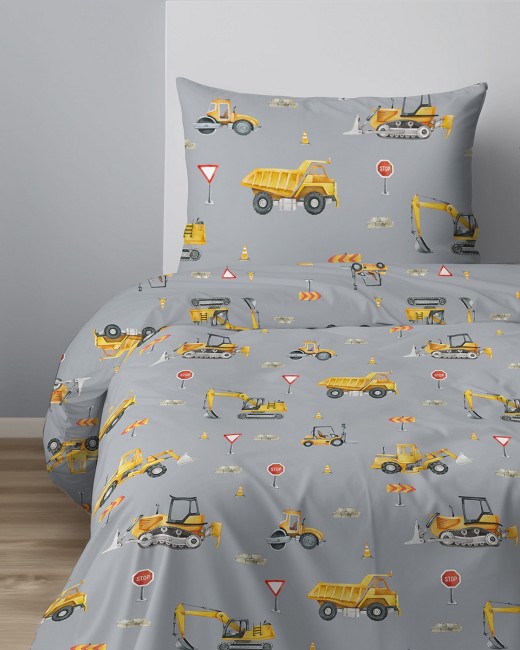 Przejdź do produktu Pościel dla dziecka 160x200 MASZYNY BUDOWLANE 5856A