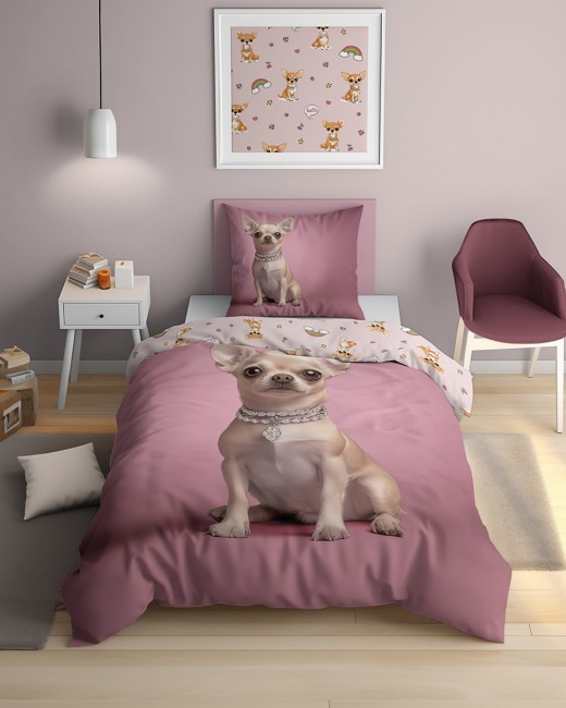 Przejdź do produktu Pościel świecąca w ciemności 140x200 CHIHUAHUA 5845A