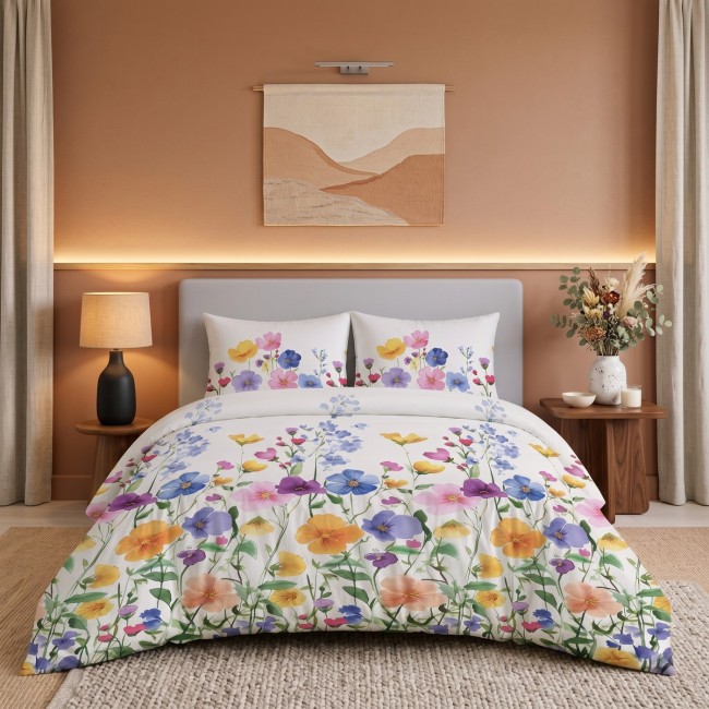 Przejdź do produktu Pościel Bawełniana 160x200 Kolorowa Łąka 5940A