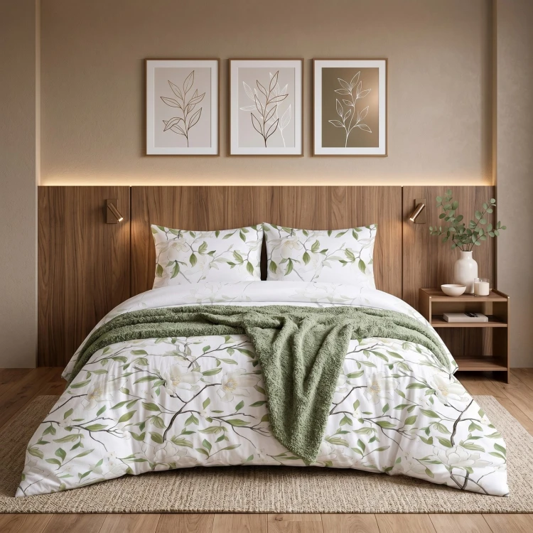 Pościel 200x220 Zielona Magnolia 5937B