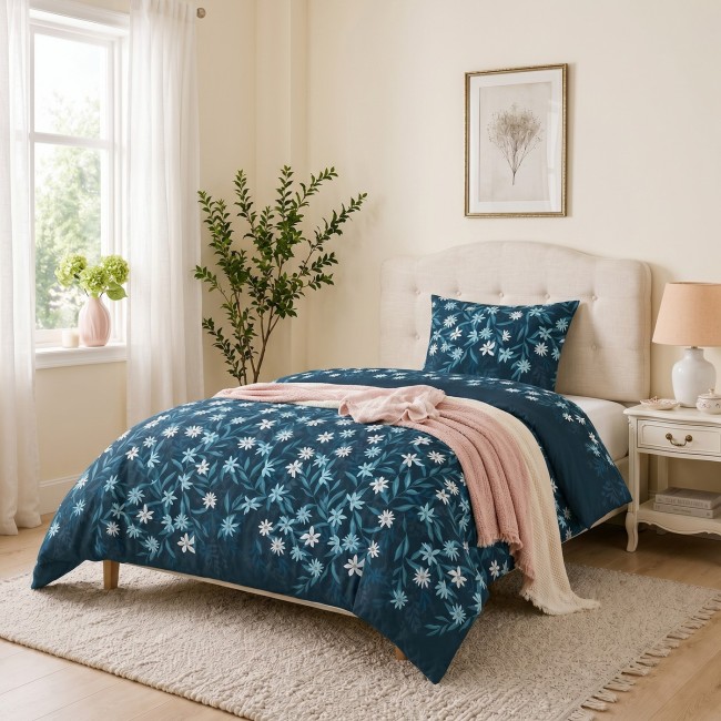 Przejdź do produktu Pościel Bawełniana 140x200 Nocny Ogród 5935A