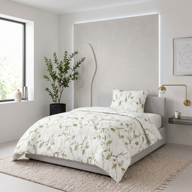 Przejdź do produktu Pościel Bawełniana 140x200 Zielona Magnolia 5937B