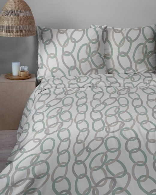 Przejdź do produktu Pościel 200x220 Bawełna satynowa 100% Soft Circles 5993B