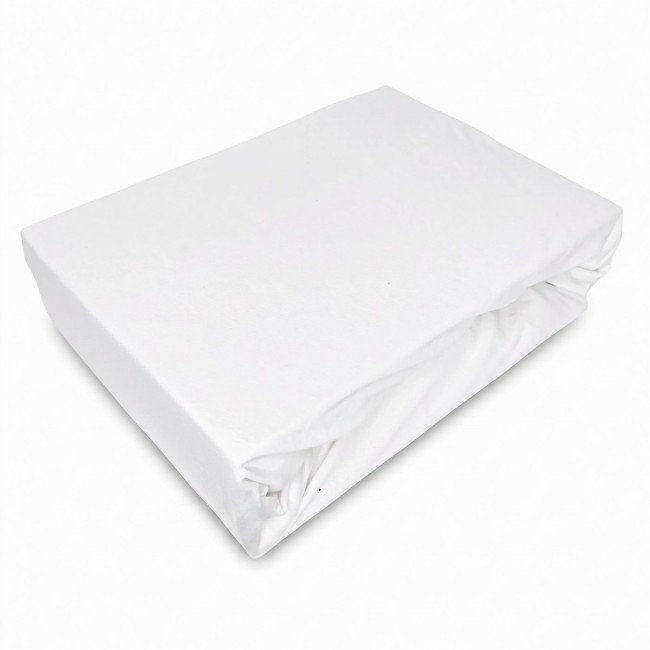 Przejdź do produktu Prześcieradło z gumką 120x200 bawełniane białe