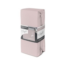 Prześcieradło z gumką 160x200 bawełna jersey różowe