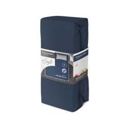 Prześcieradło z gumką 160x200 bawełna jersey Granat