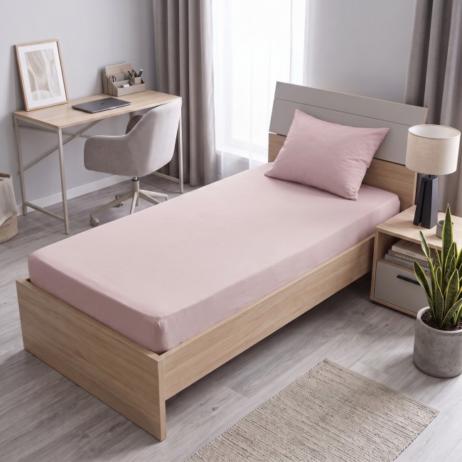 Przejdź do produktu Prześcieradło z gumką 90x200 bawełna jersey Różowe