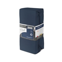 Prześcieradło z gumką 200X220 bawełna jersey granat