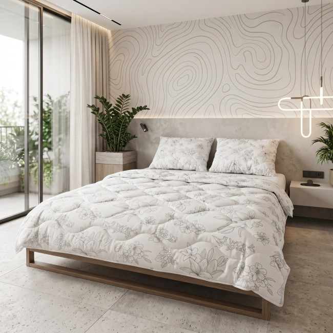Przejdź do produktu Kołdra i poduszka 140x200 w kwiaty całoroczna