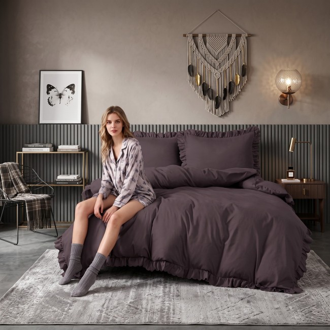 Przejdź do produktu Pościel 200x220 Jednolita z Falbankami FFB 2590