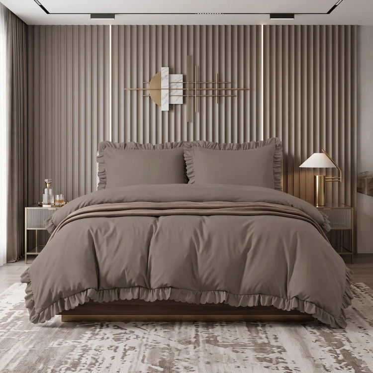Komplet pościeli 160x200 Jednolita z Falbankami FFB 2932