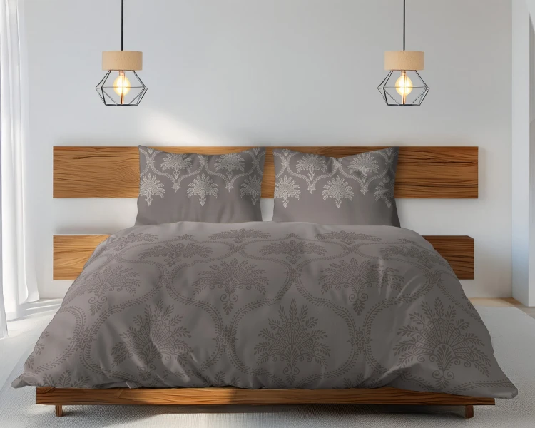 Pościel 200x220 Szara Ornamentika