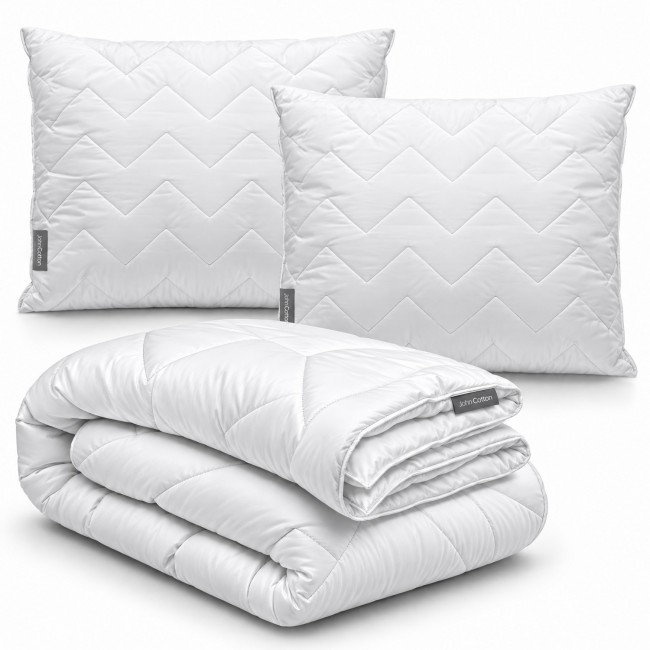 Przejdź do produktu Komplet kołdra 200×220 całoroczna + 2 poduszki 70×80 cm Zig-Zag