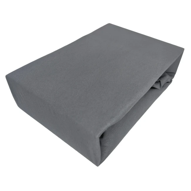 Przejdź do produktu Prześcieradło z gumką 120x200 bawełniane grafitowe