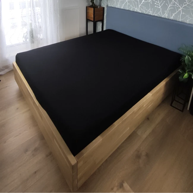 Przejdź do produktu Prześcieradło jersey z gumką 120x200 czarne