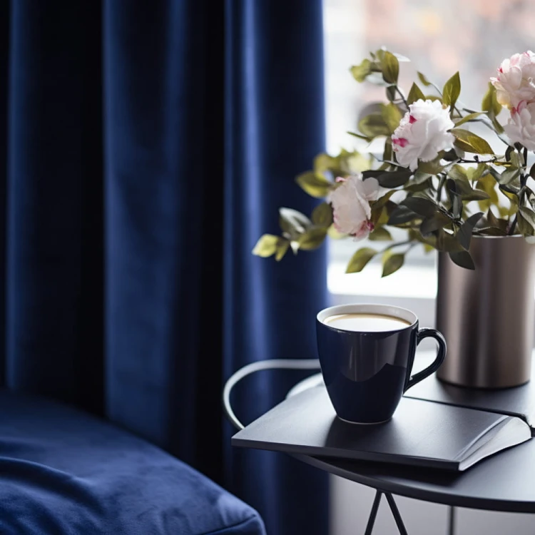 Zasłona granatowa 140x250 oxford blue