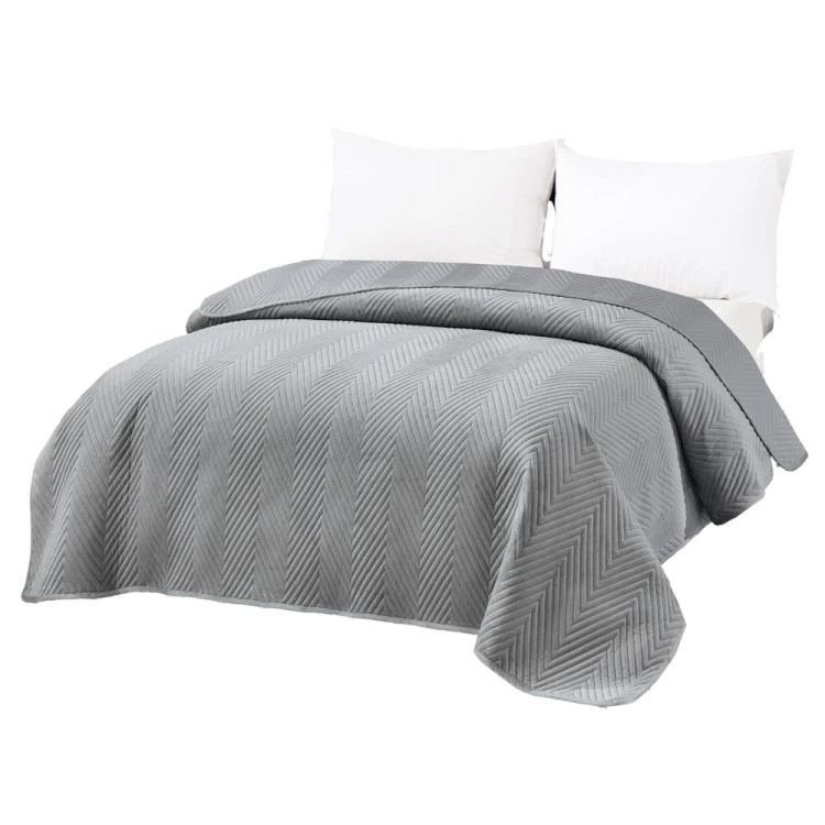 Narzuta na łóżko 200x220 Cotton Word NNW 2625 szara