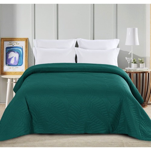 Narzuta na łóżko 200x220 pikowana w liście NNL-2621